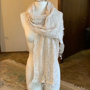 Natural Open Weave Scarf/Wrap